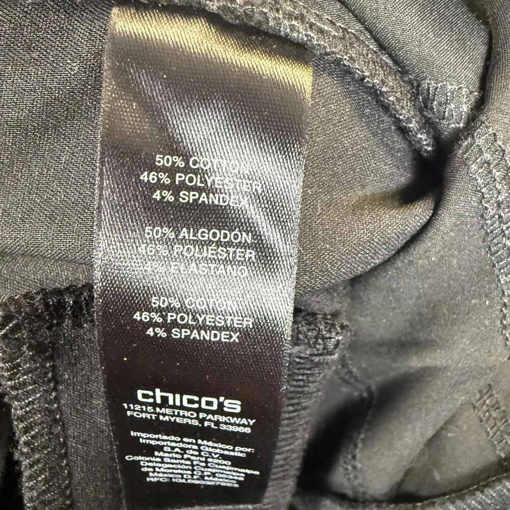 Chico's So Slimming Women's Size 00 Short Black Dress Pants Trousers - Picture 7 of 8